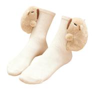 Per Animali 3D - Calze Traspiranti Dal Design Capibara, Ispirati Alla Compagnia, Calzin Caldi E Spessi Per Il Pavimento | Bambini Donne Madre Figlia Natale Dormire Casa Per Le Vacanze