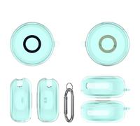 Per Anker Soundcore Sleep A30 Custodia protettiva in TPU per auricolari Custodia antiurto per cuffie, custodia rigida A30 con gancio (Verde trasparente)