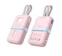 Per ANKER ZOLO 30W/35W Custodia Protettiva in Silicone Antigraffio e Antipolvere, Power Bank Portatile da 10.000 mAh/20.000 mAh Custodia Protettiva Morbida (20000mAh(30W/35W) Rosa)