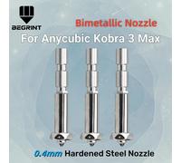 Per Anycubic Kobra 3 Max Ugello Bimetallico Hotend Kit Kobra 3 Max Combo Ugello di Scambio Rapido Acciaio Temprato 0.4mm Parti Della Stampante 3D