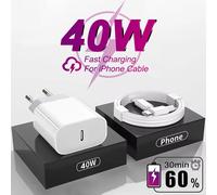 Per Apple Caricatore rapido originale 40W tipo C per iPhone 16 15 14 13 12 11 Pro Max Mini X XS XR 8 Plus Cavo di ricarica a ricarica rapida
