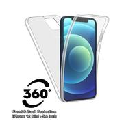 Per Apple IPHONE 12 Custodia Mini 360 Full Body Protezione Fronte-Retro Clear