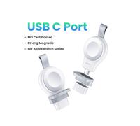 (Per Apple Watch) MFi per Apple Watch Caricabatterie wireless portatile USB Type C Caricabatterie magnetico