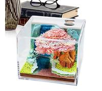 per appunti adesivi, note artistiche - Mountain Trees Hut, note adesive | Innovativo taccuino realizzato a mano in carta con copertina antiscivolo