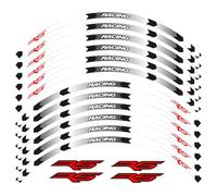 Per Aprilia RS125 Rs125 Motociclo Adesivo Riflettente Cerchio Ruota Striscia Decalcomania Anteriore Posteriore Set Completo Accessori Adesivi