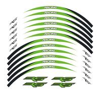 Per Aprilia RS125 Rs125 Motociclo Adesivo Riflettente Cerchio Ruota Striscia Decalcomania Anteriore Posteriore Set Completo Accessori Adesivi