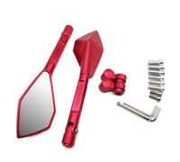 Per Aprilia RSV MILLE RSV4 TUONO Benelli Tnt600 Tnt300 Full CNC In Alluminio Specchi Moto Retrovisore Blind Spot Specchietto Laterale compatibili(Rosso)