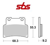 per APRILIA Shiver (KH000) 900 2017-2019 PASTIGLIA FRENO ANTERIORE SBS 844HF ME