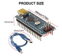 Per Arduino Compatibile 3PCS Presaldato per Nano Schede e Cavi USB Set