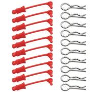 Per Arrma 1/7 1/8 10 Pz Aggiornamento Del Corpo Clip Fermo Borsette Post Colonna Montaggio Pinze Parti Piegato Elastico R Spilli RC Auto Accessori Giocattoli RC(Red)