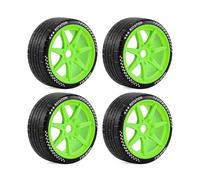 Per ARRMA 1/7 1/8 Per Infraction Per Limitless Per FELONY FSRC GT HuanNao X3GT 4PCS RC Set Pneumatici 17mm Hex On-Road Car Wheels RC Modifiche Modelli(Green)