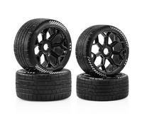 Per ARRMA 1/7 Per Felony Per Infraction 6S RWD Per FS Per Racing Per Mustang GT RC Set Pneumatici 2PCS Anteriore Posteriore 17mm Ruota Esagonale Tyr RC Modifiche Modelli(Black)