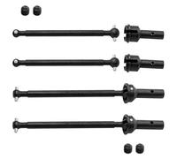 Per Arrma 1/7 Per Limitless Per Infraction 6s Per Blx 1/8 Per Typhon Anteriore Posteriore CVD Parti Aggiornamento Dell'albero Trasmissione 1Set Acciaio Metallo Parti Crawler Rc(Black)