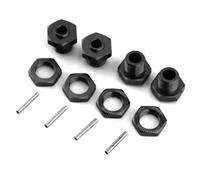 Per Arrma 1/8 3S Per Typhon 1/10 Big Per Rock V3 Adattatore Per Mozzo Esagonale Metallo 17 Mm Con Dado Kit Accessori Per Parti Aggiornamento Auto RC Accessori RC(Black)
