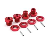 Per Arrma 1/8 3S Per Typhon 1/10 Big Per Rock V3 Adattatore Per Mozzo Esagonale Metallo 17 Mm Con Dado Kit Accessori Per Parti Aggiornamento Auto RC Accessori RC(Red)