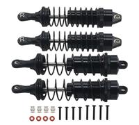 Per Arrma 3s Per Mega550 Per Senton Per Granite Per Typhon 1/10 4 Ammortizzatori Set Anteriori Posteriori Completamente Lega Accessori Ammortizzatore RC(Black)