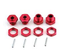 Per Arrma 3S Per Typhon 4x4 Per Blx 550 Mega 1/8 Adattatore Per Mozzo Esagonale In Metallo Da 17 Mm Con Dado Parti Di Aggiornamento Per Auto RC Accessoires Rc(Red)