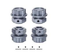 Per ARRMA 4S Per KRATON Per OUTCAST V2 Per MOJAVE Per BLX 1/8 1/10 4 Pezzi Adattatore Esagonale Per Mozzo Ruota Da 17 Mm Parti Di Aggiornamento Accessori Accessori RC(Gray)