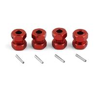 Per Arrma 6S Per Kraton Per Typhon Per Outcast 1/7 Per Felony Adattatore Per Mozzo Esagonale Ruota Esteso In Metallo Da 17 Mm Aggiornamenti Accessorio Per Auto RC(Red)