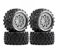 Per Arrma Per Granite Per Grom 1/18 RC Auto Per 4X4 RTR Off-Road 4 Pz Ruote Pneumatici Set Di Sostituzione Aggiornamento Riparazione Modificare Parti Componenti Modelli RC