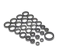 Per Arrma Per Granite Per Rock Per Typhon Per Senton 3S 1/10 27 Pezzi Kit Completo Cuscinetti Sfera Acciaio Preingrassato Con Guarnizione Gomma Nera Auto RC Cuscinetti Rc