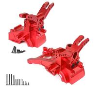 Per Arrma Per Granite Per Senton Per Typhon 3s 1/10 1/8 Rc Car Lega Metallica Cnc Paratia Anteriore E Posteriore Scatola Del Cambio RC Ricambi Parti(Red)