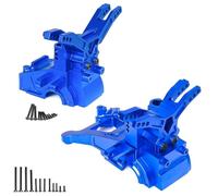 Per Arrma Per Granite Per Senton Per Typhon 3s 1/10 1/8 Rc Car Lega Metallica Cnc Paratia Anteriore E Posteriore Scatola Del Cambio RC Ricambi Parti(Blue)