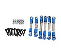 Per Arrma Per Granite Per Senton Per Vorteks Per Typhon Big Per Rock 1/10 Tiranti In Metallo Set Di Collegamenti Collegamento Parti Aggiornamento Per Auto RC Sostituzione Rc Asta di Trazione(Blue)