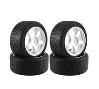 Per Arrma Per Infraction Per Felony Per Limitless 1/7 Pneumatici E Ruote Per Scala RC Car 17mm Hex On-Road Tire Set Parte ARA55006 Giocattoli Ricambi(White)