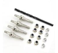 Per ARRMA Per KRATON 6S Per TYPHON Per OUTCAST Per INFRACTION 1/8 1/7 1/10 Supporti Ammortizzatori Acciaio Al Carbonio Distanziali Anteriori Posteriori Accessori RC(Silver)