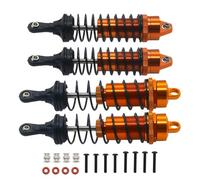 Per Arrma Per Mega550 Per Senton Per Granite Per Rock Per Typhon 3s 1/10 Set 4 Pezzi Ammortizzatore Anteriore Posteriore N Lega Completa Riparazione Accessori Parti RC Ammortizzatore(Orange)