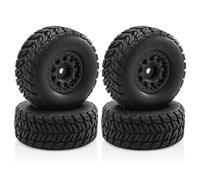 Per Arrma Per Mini Per Mojave Per Grom 1/14 4 Pezzi 65 Mm Pneumatici Di Aggiornamento 12 Mm Mozzo Esagonale Set Di Ruote RC - Accessorio Per Veicoli Fuoristrada Pezzi Auto Rc(Black)