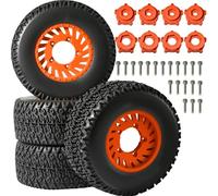 Per ARRMA Per Senton Per Traxxas Per Slash 1/8 1/10 Set Ruote Pneumatici 110mm Short Course Off Road Truck Con Connettori Esagonali Parti Rc(Orange)