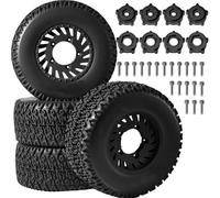 Per ARRMA Per Senton Per Traxxas Per Slash 1/8 1/10 Set Ruote Pneumatici 110mm Short Course Off Road Truck Con Connettori Esagonali Parti Rc(Black)