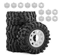 Per Arrma Per Senton Per Traxxas Per Slash 2WD 4X4 Per VXL Per Axial SCT10 L 1/10 Pneumatici Percorsi Brevi Ruote Con 3 Adattatori 12/14/17mm Esagonali Accessori RC