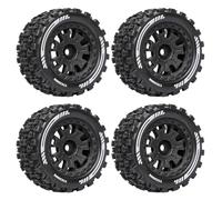 Per Arrma Per Typhon Per Granite Per Redcat 1/18 MX1.85 Pollici Larghezza 77mx39mm 12mm Pneumatici Delle Ruote Telecomando Parti Automobili Modelli Auto Rc(Black B)