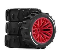 Per Arrma Per Typhon Per Grom 1/14 4 Pezzi 72mm Pneumatico Da Sabbia RC Auto Short Course Truck Parti Aggiornamento Accessori Modelli Auto Rc(Red2)
