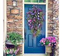 Per Artifici Fiore Per Tutti Viola Tulipano WreForth per Are Decorazione