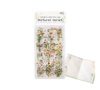per artigianato | 6 fogli di decalcomanie decorative retrò naturali | Adesivi floreali in PET, adesivi impermeabili per piante e fiori per scrapbooking, laptop, diari, progetti