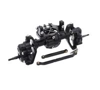 Per Ascent-18 Per Redcat 1/18 Asse Portale Anteriore Posteriore Alluminio Set Completo Assi Con Servo Mount RC Crawler Parti Aggiornamento RC Assali(Black,Front)