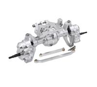 Per Ascent-18 Per Redcat 1/18 Asse Portale Anteriore Posteriore Alluminio Set Completo Assi Con Servo Mount RC Crawler Parti Aggiornamento RC Assali(Silver,Front)