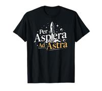 per Aspera Ad Astra Filosofico Stelle Maglietta
