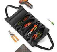 per attrezzi da meccanico - Rotolo per attrezzi resistente all'acqua, organizer portatile con 5 tasche | Borsa portautensili compatta Portaoggetti per attrezzature di riparazione professional