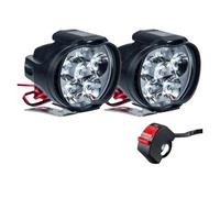Per ATV Per UTV 2 Pezzi Fari Per Moto LED Bianchi 6LED Luce Anteriore Da Lavoro Moto Fendinebbia 1600LM Scooter Faretto Luci Anteriori