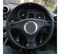 Per Audi A3 2000-2003 A4 2003 2004 2005 RS 6 S4 2004-2006 TT 1999-2006 In Pelle Artificiale Copertura Del Volante Dell'automobile(4-Titanium)