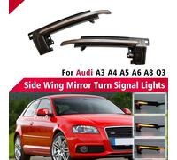 PER AUDI A3 8P A4 A5 B8 A8 Q3 COPPIA FRECCE LATERALI FUME PROGRESSIVE A LED FUME
