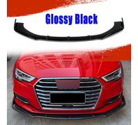 PER AUDI A3 8V 13-20 SPOILER LAMA SOTTO PARAURTI ANTERIORE NERO LUCIDO SPLITTER