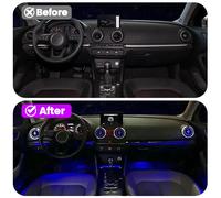 Per Audi A3 S3 RS3 8V 8Y 2013-2018 30 Colori Luce Ambientale MQB LED Air Vent Ugello Interno Cruscotto Porta Auto Lampada Decorativa