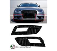 PER AUDI A4 8K B8 2011+ Griglie FENDINEBBIA Mascherina a nido d'ape nero,,