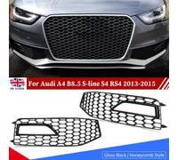 Per Audi A4 B8.5 S-line S4 RS4 2013-2015 copertura della griglia del fendinebbia anteriore a nido d'ape pair